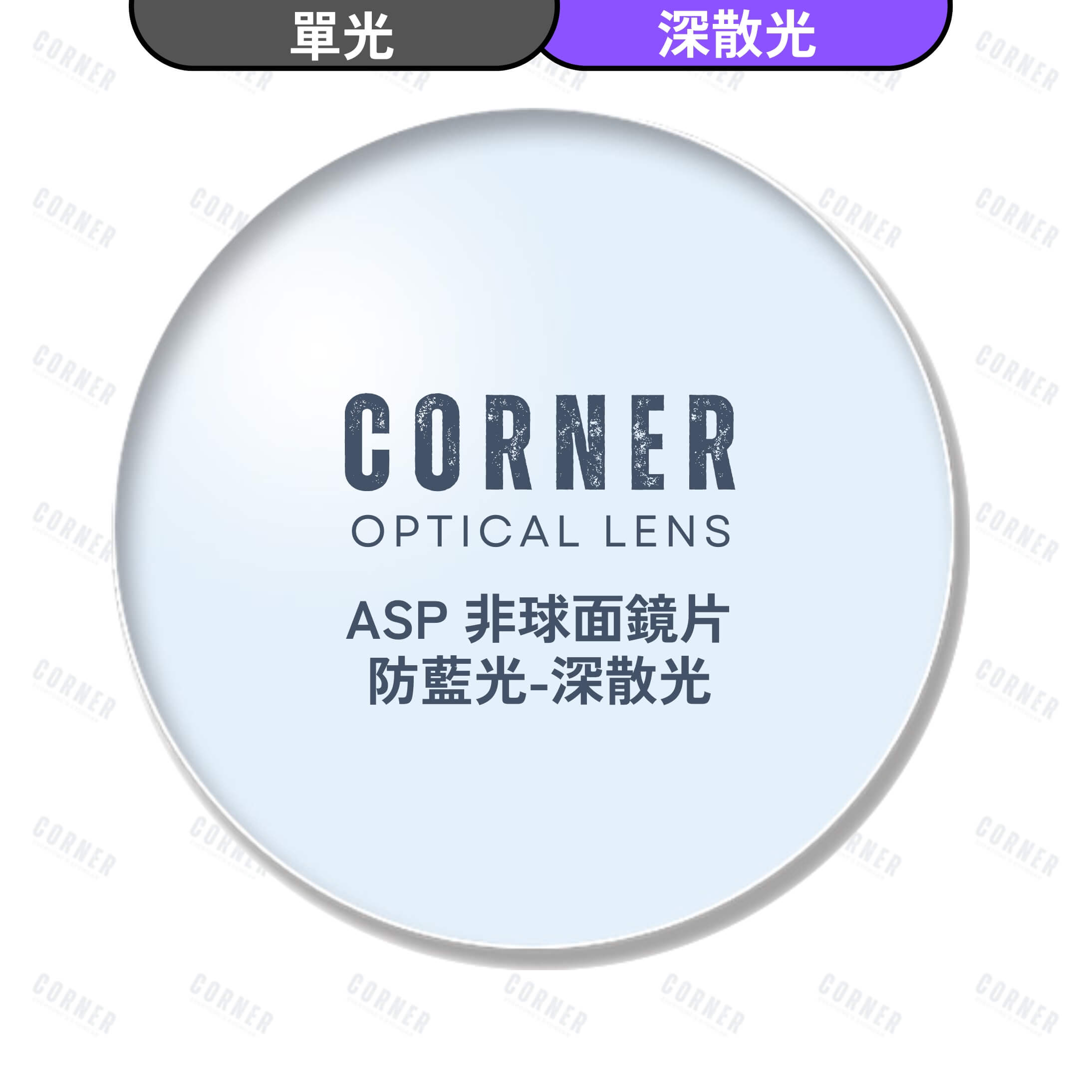Corner Lens Plus HC 優質防藍光鏡片- 深散光